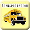 Transportation button with yellow school bus